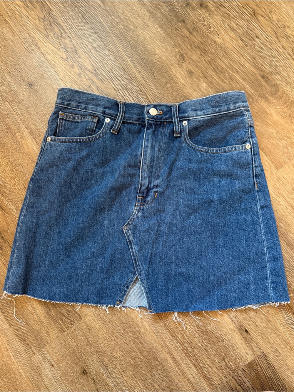 Madewell Blue Denim Skirt - Raw Hem Size 29